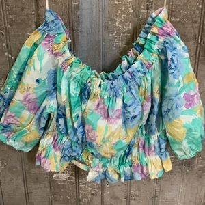 NWT Zara floral crop top